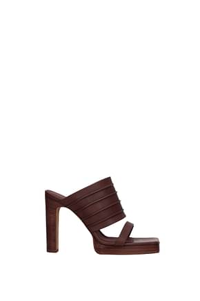 Rick Owens Sandals Women Leather Brown