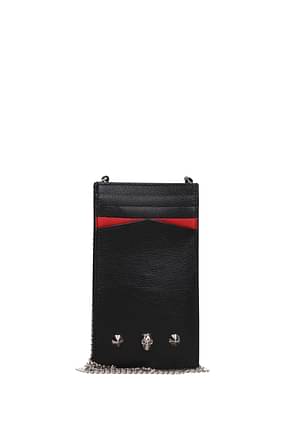 Alexander McQueen iPhone cover Women Leather Black Red