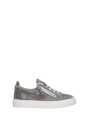 Giuseppe Zanotti Sneakers may london Homme Tissu Argent Anthracite