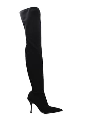 Paris Texas Boots Women Fabric  Black