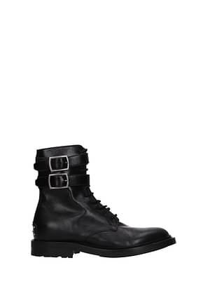 Saint Laurent Ankle boots kangaroo Women Leather Black