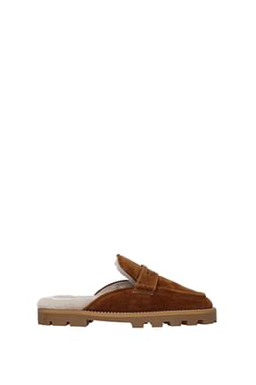 Jimmy Choo Slippers and clogs ronnie Women Suede Brown Tan