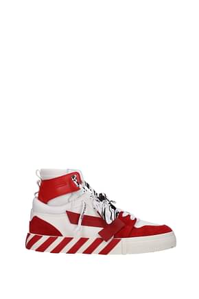 Off-White Sneakers Men Wool White Red