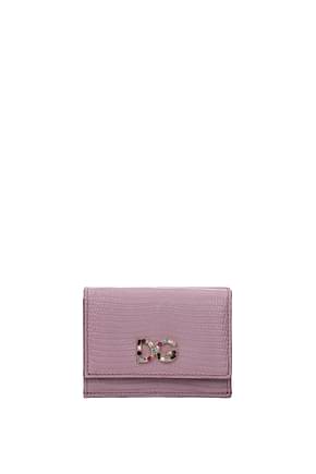 Dolce&Gabbana Wallets Women Leather Pink Pink Powder