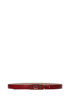 Gucci Thin belts Women Leather Red