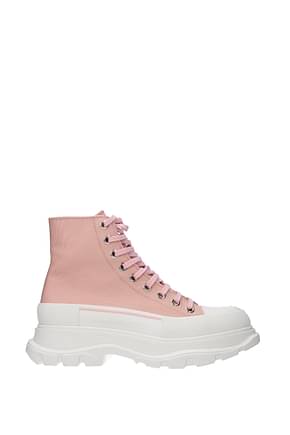 Alexander McQueen Ankle boots Women Fabric  Pink