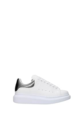 Alexander McQueen Sneakers Women Leather White Grey