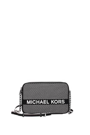 Michael Kors Crossbody Bag jet set lg Women Fabric  Black White