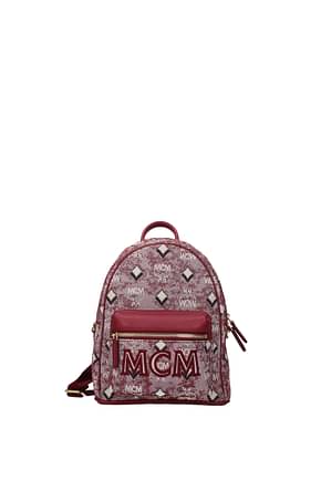 MCM Backpacks and bumbags Women Fabric  Red Cherry