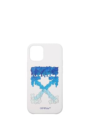Off-White Porta iPhone 12 mini Uomo Poliuretano Bianco Blu