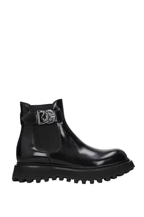 Dolce&Gabbana 踝靴 男士 皮革 黑色