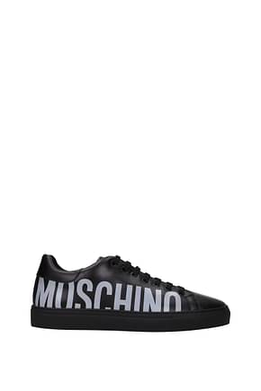 Moschino Sneakers Men Leather Black