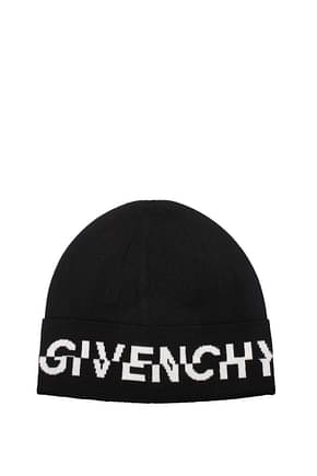 Givenchy Hats Men Wool Black White