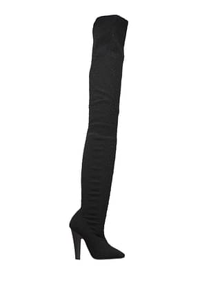 Saint Laurent Boots Women Fabric  Black