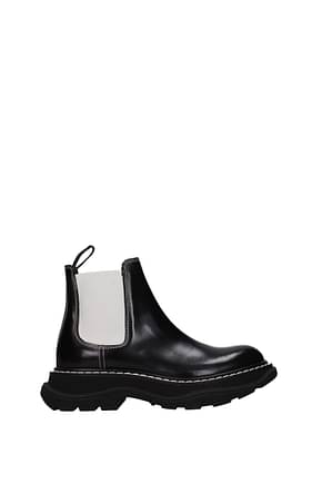 Alexander McQueen Ankle boots Women Leather Black White