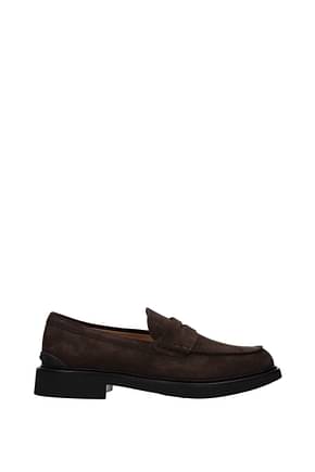 Tod's Loafers Men Suede Brown Hickory