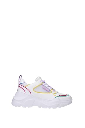 Versace Jeans Sneakers couture Mujer Piel Blanco Multicolor