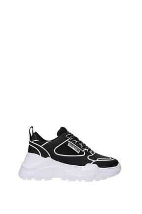 Versace Jeans Sneakers couture Women Leather Black White