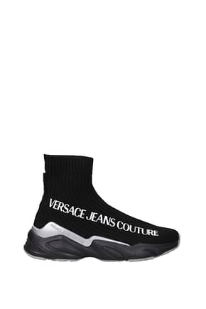 Versace Jeans Sneakers couture Homme Tissu Noir