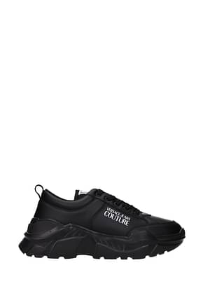 Versace Jeans Sneakers couture Men Leather Black