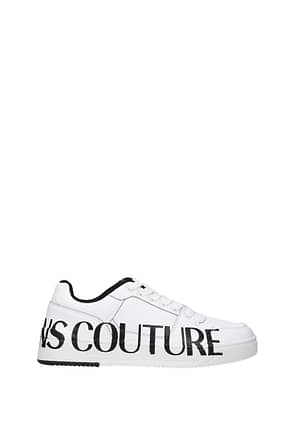 Versace Jeans Sneakers Men Leather White Black