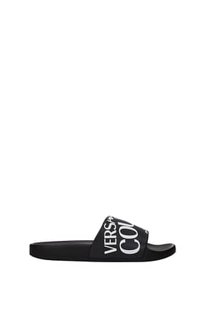 Versace Jeans Slippers and clogs couture Men Rubber Black