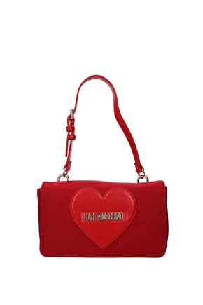 Love Moschino कंधे पर डालने वाले बैग महिलाओं नायलॉन लाल गहरा लाल