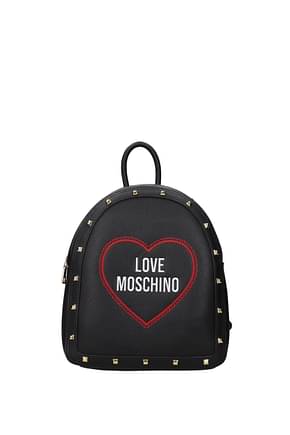 Love Moschino バックパック、バンバッグ 女性 ポリウレタン 黒