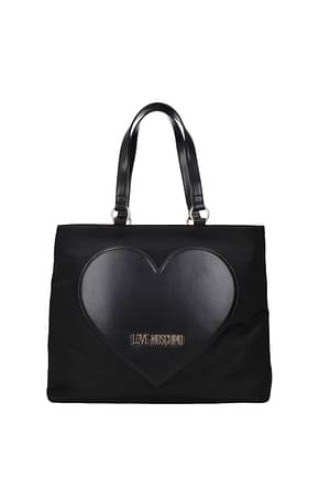 Love Moschino कंधे पर डालने वाले बैग महिलाओं नायलॉन काली