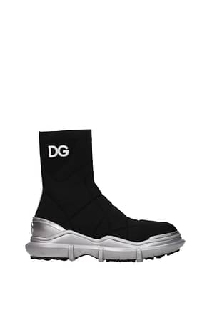 Dolce&Gabbana 踝靴 男士 布料 黑色