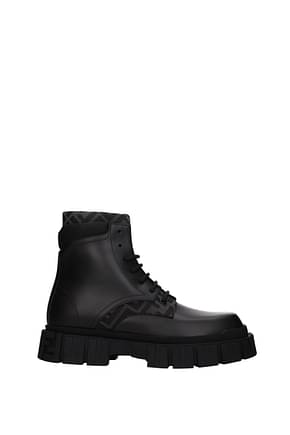Fendi Ankle Boot Men Leather Black