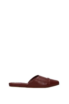 Malone Souliers Slippers and clogs Women Leather Brown Cuba