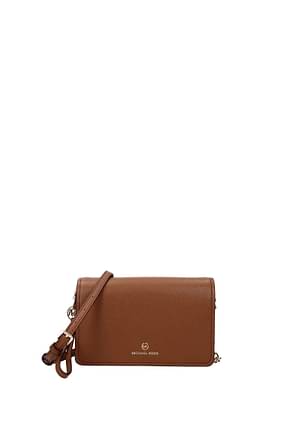 Michael Kors Clutches jet set Women Leather Brown Luggage