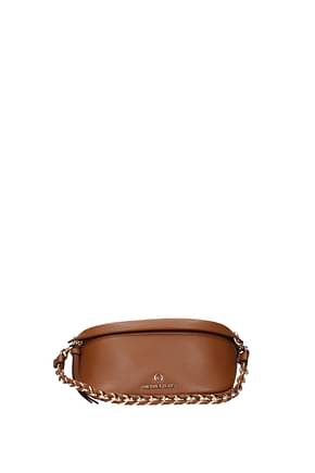 Michael Kors Crossbody Bag slater xs Women Leather Brown Luggage
