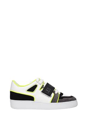 Les Hommes Sneakers Men Leather Gray White