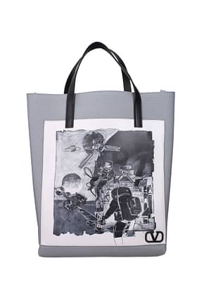 Valentino Garavani Handbags Men Fabric  Gray Grey