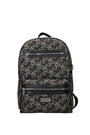 Les Hommes Backpack and bumbags Men Fabric  Black Multicolor