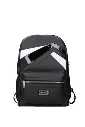 Les Hommes Backpack and bumbags Men Leather Black