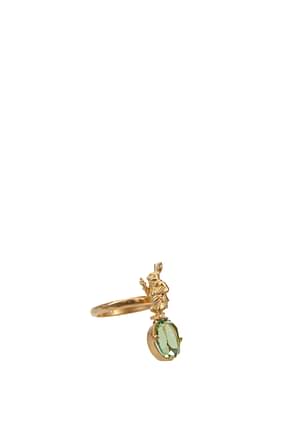 Christian Dior रिंगों महिलाओं धातु स्वर्ण हरा भरा
