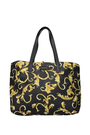 Versace Shoulder bags Women Nylon Black Gold