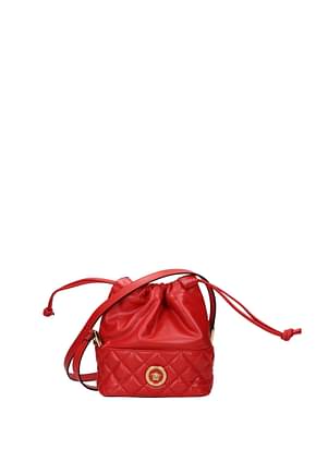 Versace Crossbody Bag Women Leather Red