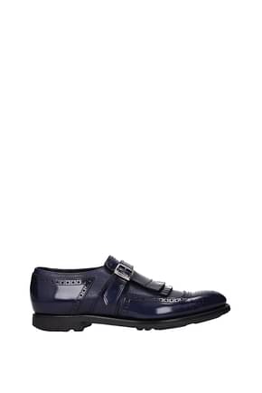 Church's Lace up and Monkstrap Men Leather Blue Baltic