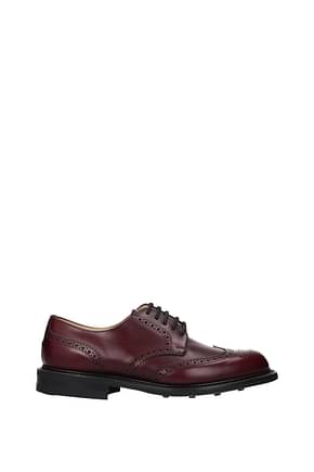 Church's Lace up and Monkstrap newark Men Leather Red Bordeaux