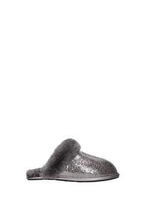UGG Slippers and clogs scuffette II Women Leather Silver