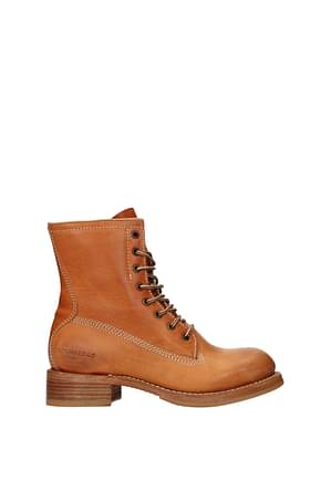 Dsquared2 Ankle Boot Men Leather Brown Burnt