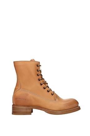 Dsquared2 Ankle Boot Men Leather Brown Camel