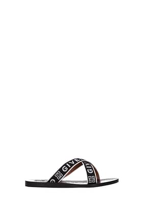 Givenchy Slippers and clogs Women Fabric  Black White