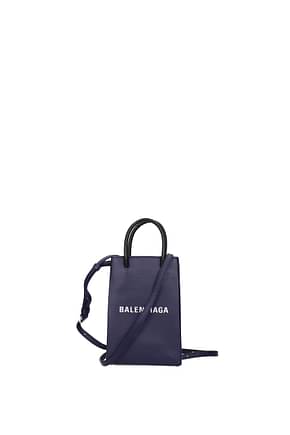 Balenciaga Handbags Women Leather Blue Blue Navy