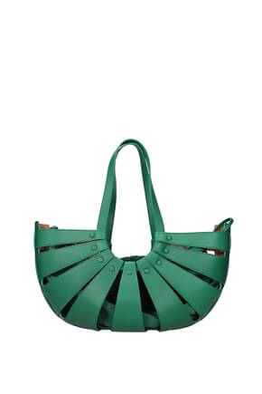 Bottega Veneta حقائب اليد نساء جلد لون أخضر