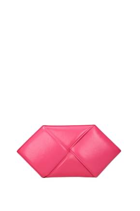 Valentino Garavani Clutches Women Leather Pink Kiwi